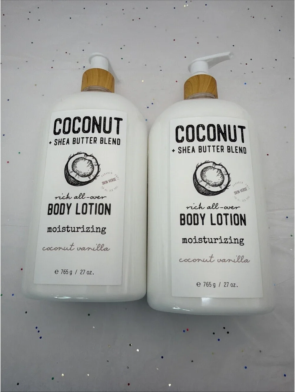 Home & Body Coconut Shea Butter Lotion 2 Pack 27oz Coconut Vanilla Body Cream